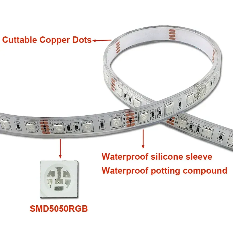 IP20 IP65 DC12V  High-Brightness RGB Smart Color-Changing Light Strip